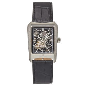 Heritor Automatic Mens Wyatt Skeleton Watch – Silver Stainless Steel – One Size