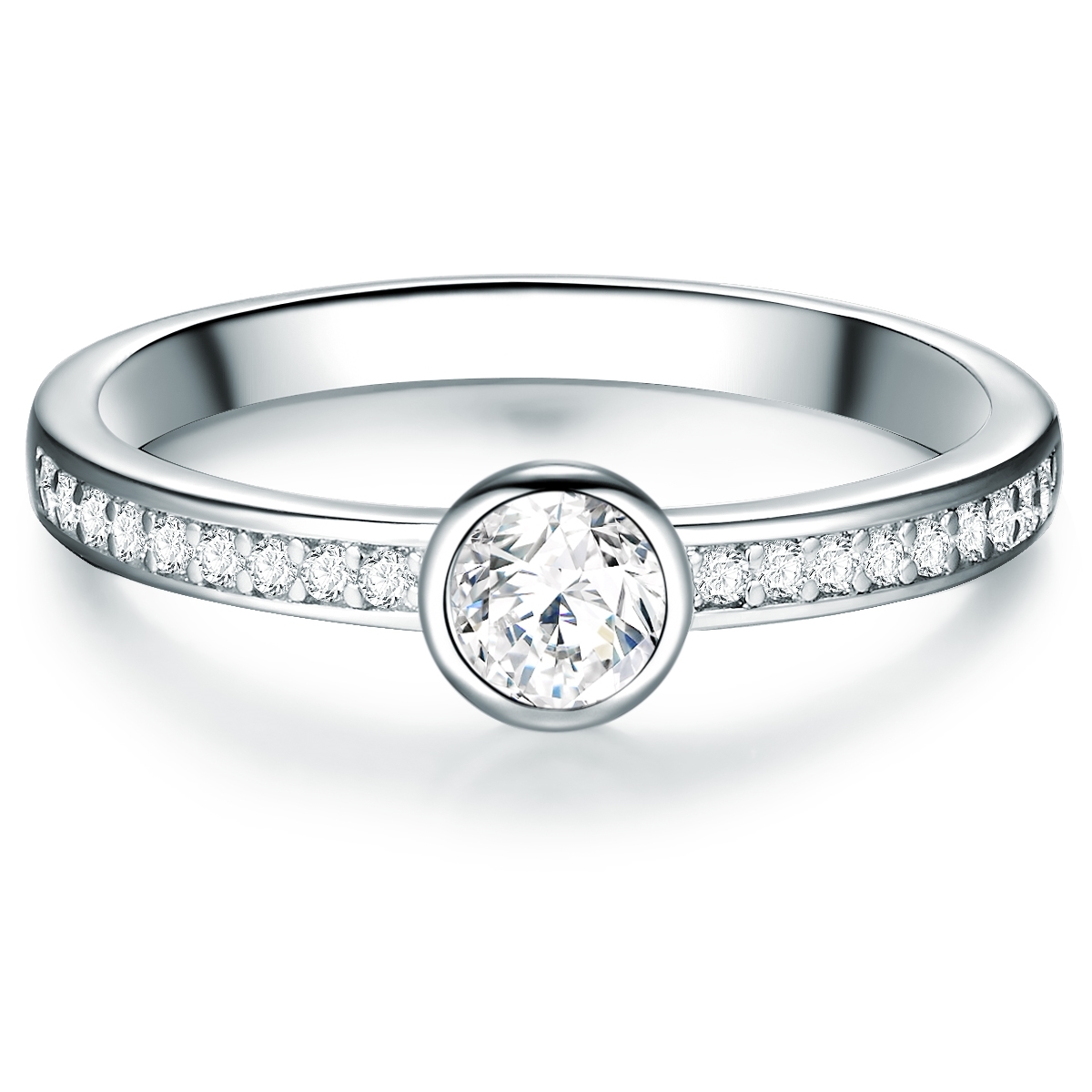 Tresor 1934 Womens Trilani Feminine Sterling Silver Ring - Dimension N