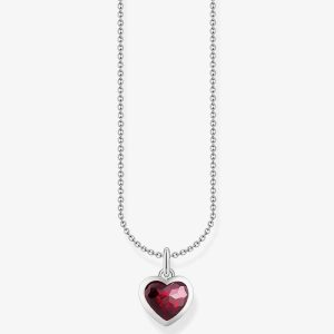 THOMAS SABO Silver Red Heart Necklace KE2268-051-10-L45V