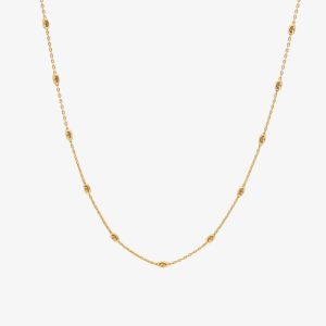 Hot Diamonds Embrace 18ct Gold Plated Oval Cable Chain CH106