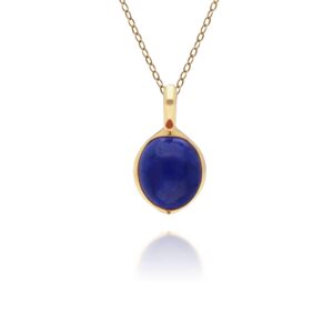 Abnormal B Gem Lapis Lazuli Pendant in Gold Plated Silver