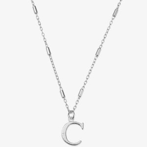 ChloBo Iconic Silver Initial C Necklace SNCC4040C