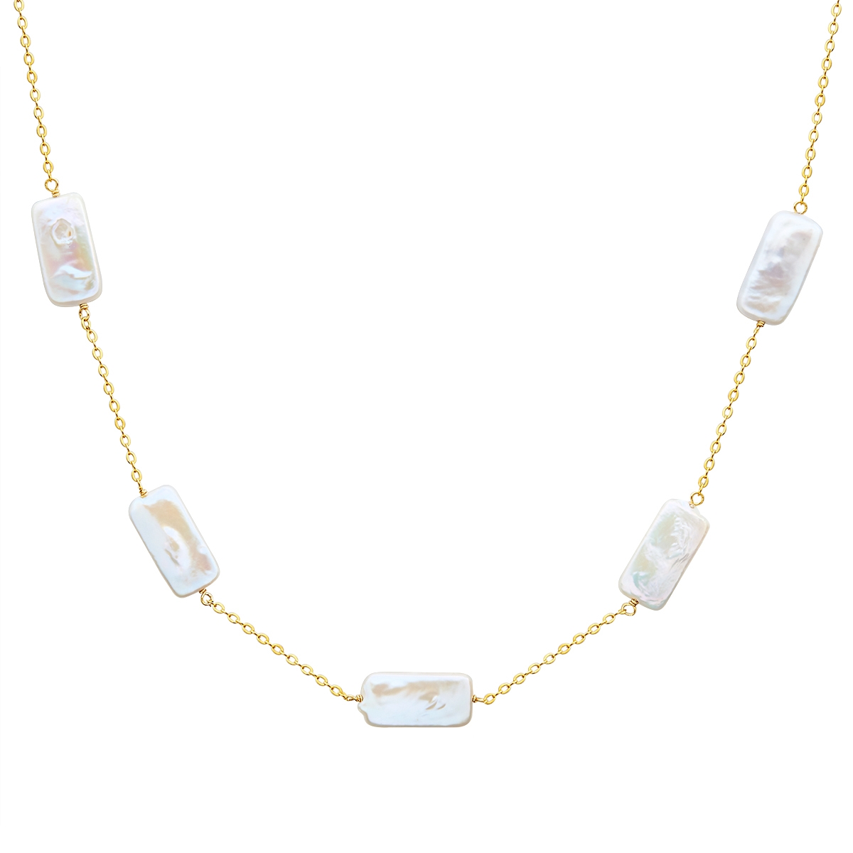 Valero Pearls Womens Feminine Sterling Silver Necklace - Gold - One Dimension
