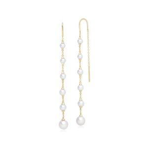 ECFEW™ Unifier Pearl Hold Drop Earrings In Sterling Silver