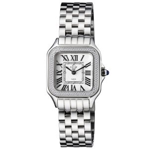 Gv2 Milan WoMens Swiss Quartz Silver Dial Stainless Metal Diamonds Watch – One Measurement