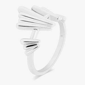 Lucy Quartermaine Silver Topaz Skinny Drip Snake Ring SHR1M N
