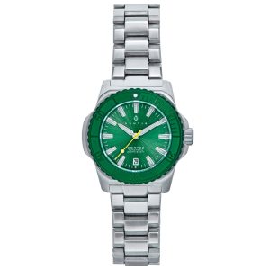Nautis Mens Cortez Computerized Bracelet Watch w/Date – Silver Stainless Metal – One Measurement
