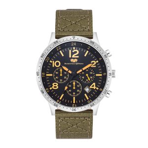 Rhodenwald & Söhne Mens Male Nylon Watch 43,8 mm – Silver Stainless Steel (archived) – One Size