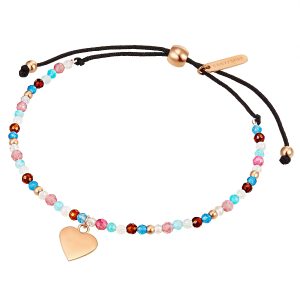 Eastside Womens Feminine Textile Bracelet – Black Stainless Metal (archived) – One Dimension