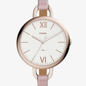 Fossil Ladies Annette Pink Strap Watch ES4356