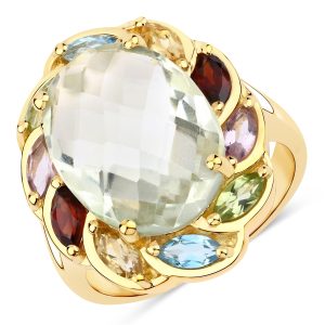 Rafaela Donata Womens Khushi Female Sterling Silver Ring – Gold – Size N