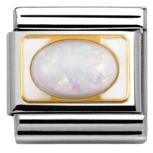 Nomination Magnificence White Opal Hyperlink – White