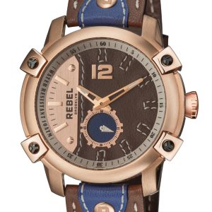 Rebel Mens Weeksville Khaki (tan) Dial Leather Watch – One Size