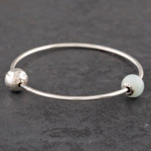 Pre-Owned Pandora Sterling Silver Small Charm Bangle 41221047