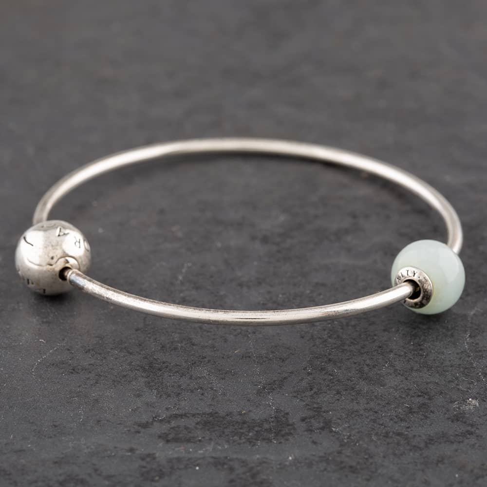 Pre-Owned Pandora Sterling Silver Small Charm Bangle 41221047