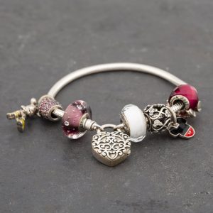 Pre-Owned Silver Multi Stone Pandora Disney 19cm Charm Bracelet 41221370