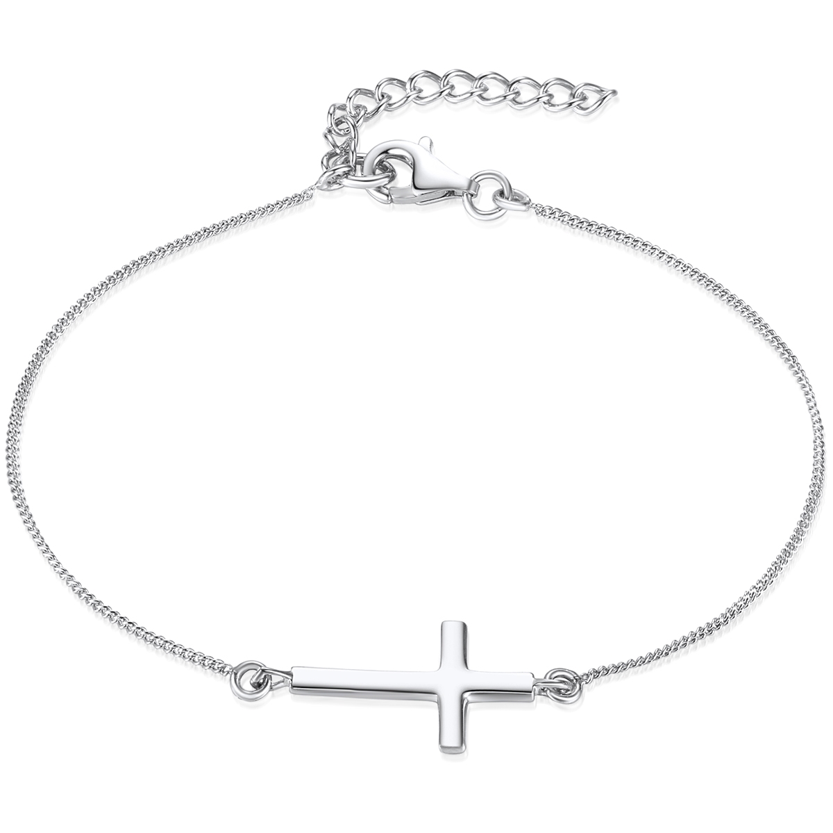 Rafaela Donata Womens Feminine Sterling Silver Bracelet - Dimension 20 cm