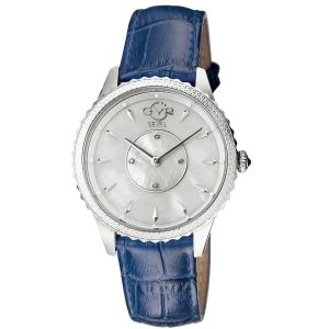 Gv2 WoMens Siena Watch – Silver Leather-based – One Dimension