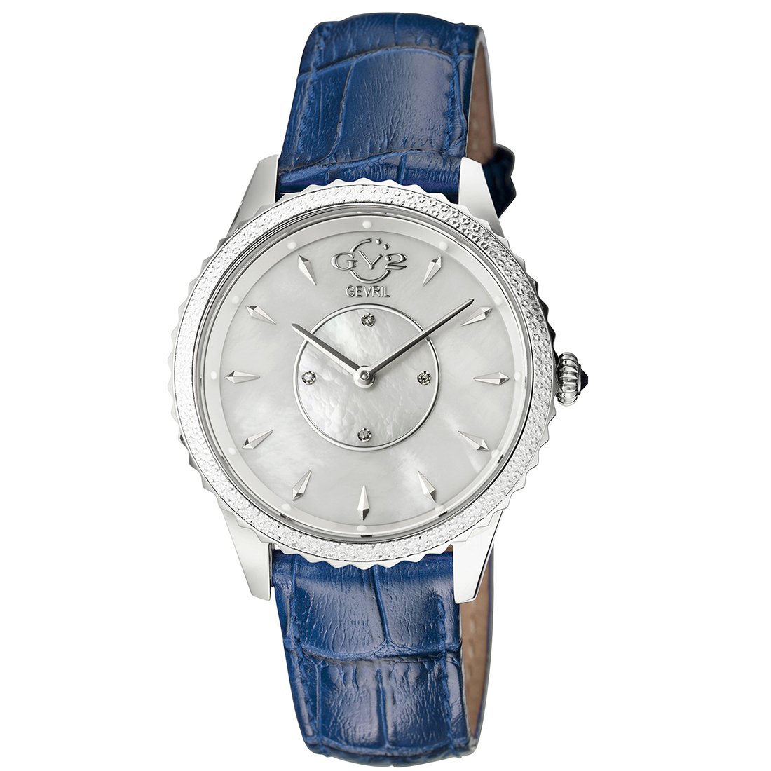 Gv2 WoMens Siena Watch - Silver Leather-based - One Dimension
