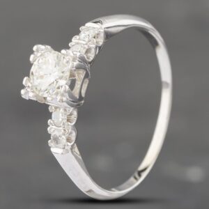Pre-Owned 14ct White Gold 0.41ct Brilliant Cut Diamond Solitaire Ring 43121160