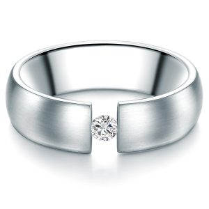 Tresor 1934 Womens Trilani Feminine Stainless-steel Ring – Silver Stainless Metal (archived) – Measurement R
