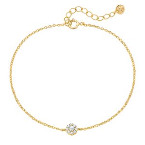 Glanzstücke München Womens Feminine Sterling Silver Bracelet – Gold – One Measurement