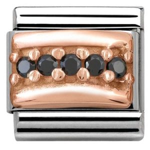 Nomination Rose Gold Black Crystal Appeal
