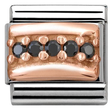 Nomination Rose Gold Black Crystal Appeal
