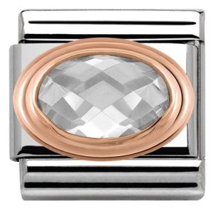 Nomination Rose Gold Faceted White Allure – Stainless Metal