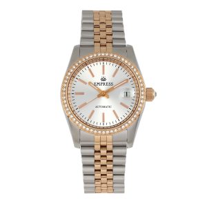 Empress Womens Constance Computerized Bracelet Watch w/Date – Rose Gold Stainless Metal – One Dimension