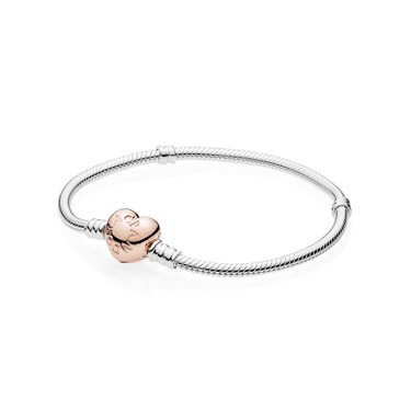 Pandora Rose Gold Center Clasp Bracelet - 20cm