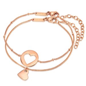 Eastside Womens Feminine Chrome steel Bracelet – Rose Gold Stainless Metal (archived) – One Measurement