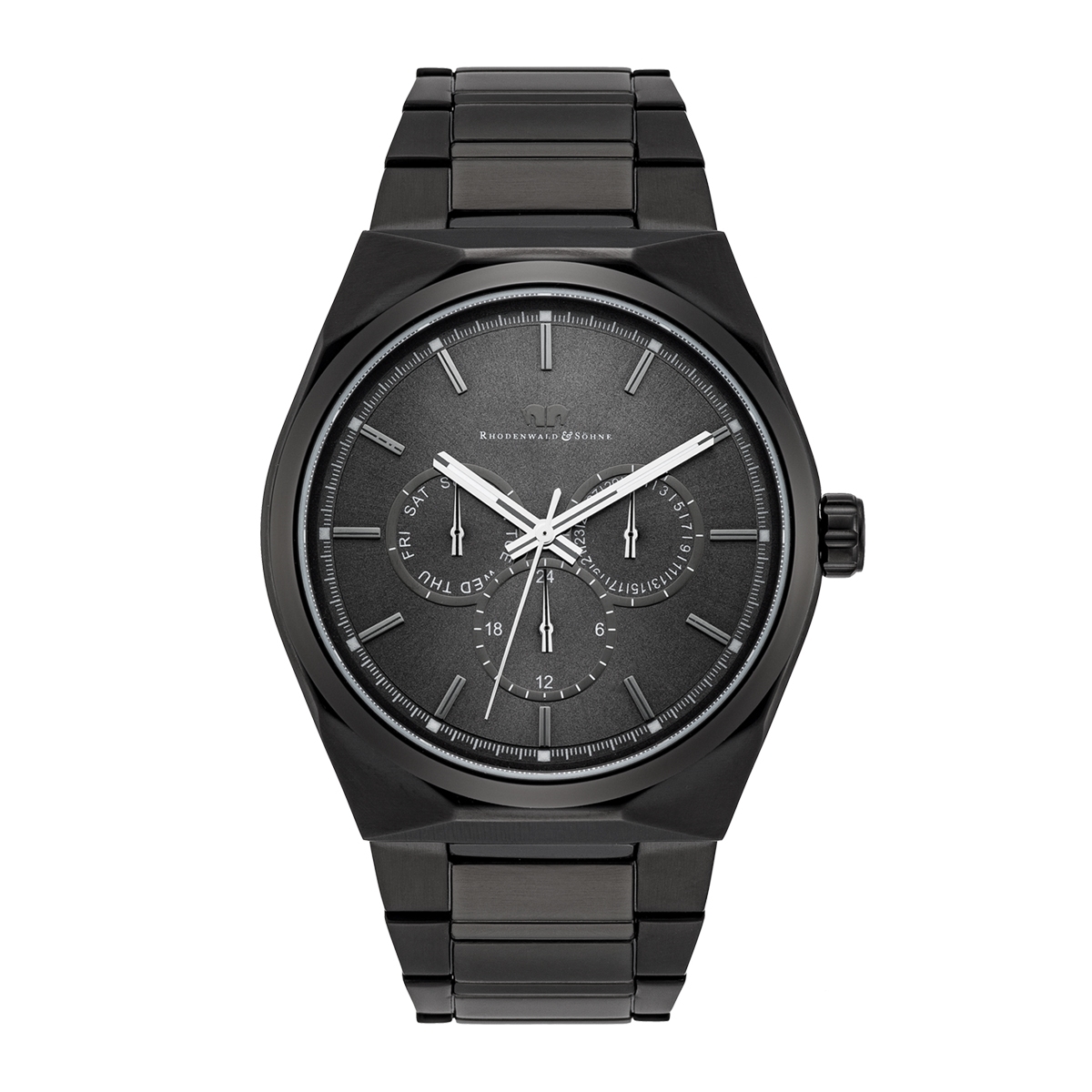 Rhodenwald & Söhne Mens Stainless-steel Watch - Black Stainless Metal (archived) - One Dimension