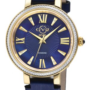 Gv2 WoMens Genoa Swiss Quartz Mother of Pearl Diamond Stainless Steel Watch – Blue – One Size