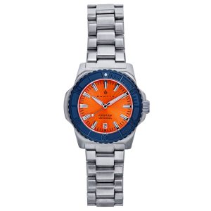 Nautis Mens Cortez Automated Bracelet Watch w/Date – Silver Stainless Metal – One Dimension