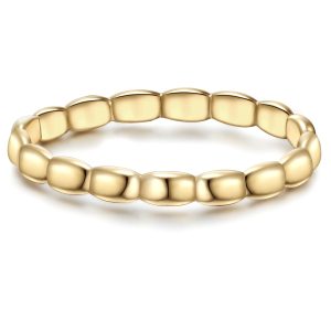 Glanzstücke München Womens Feminine Sterling Silver Ring – Gold – Measurement I