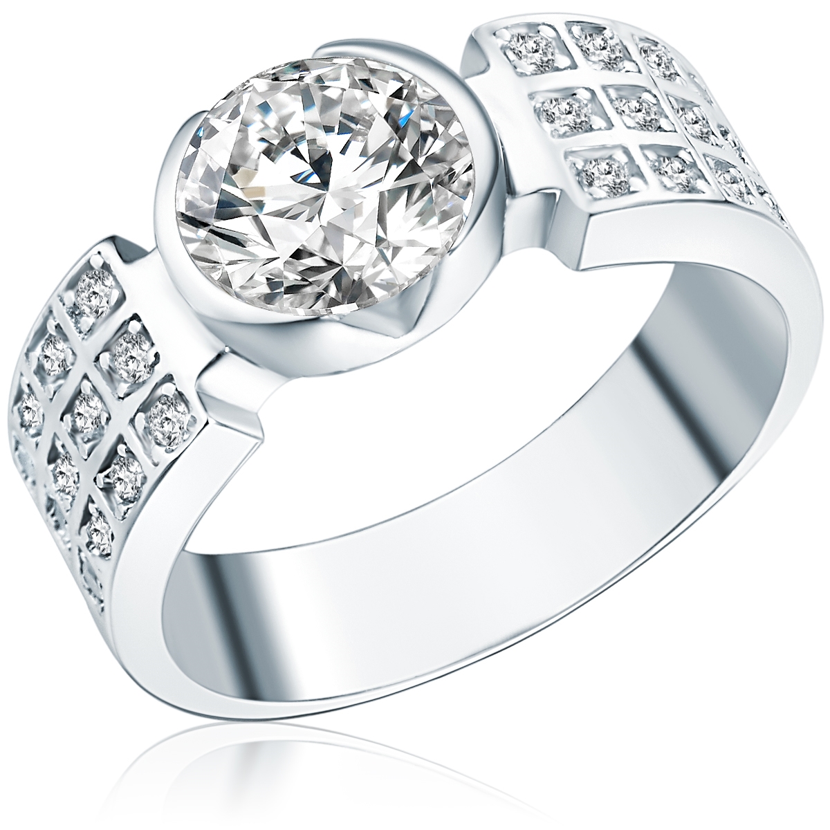 Rafaela Donata Womens Female Sterling Silver Ring - Size I