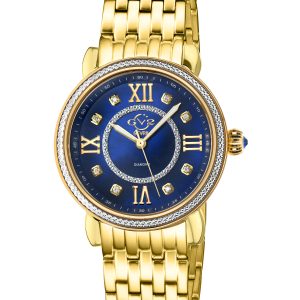 Gv2 Womens Marsala 9862B Swiss Quartz Diamond Yellow Gold Stainless Steel Watch – One Size