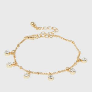 Gold Diamanté Attraction Bracelet New Glance
