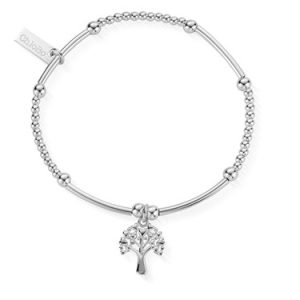ChloBo Silver Lovely Mini Tree Of Lifestyles Bracelet – Silver