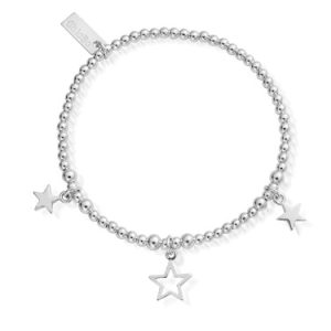 ChloBo Silver Triple Famous person Bracelet – Silver
