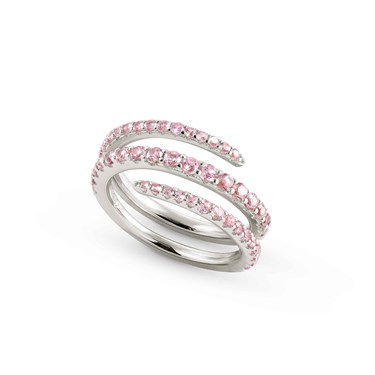 Nomination Lovelight Silver + Red Triple Band Ring Measurement 54 - Ring Measurement 54