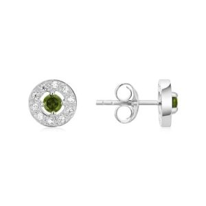 Argento Silver August Birthstone Halo Earrings – Silver