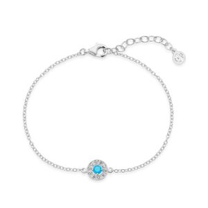 Argento Silver December Birthstone Halo Bracelet – Silver