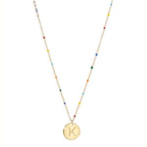 Rebecca Gold Rainbow Letter Necklace – Letter Okay