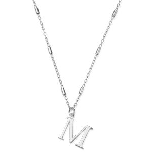 ChloBo Silver Iconic Preliminary Necklace – Letter M