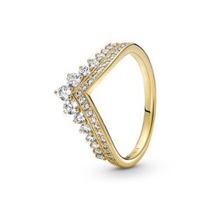 Pandora Gold Princess Wishbone Ring – 48 Pandora Ring
