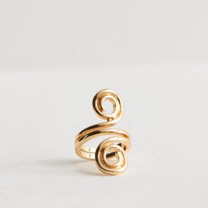 Gold Spiral Ring New Glance