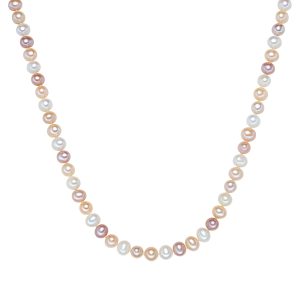 Valero Pearls Womens Female Fresh Water Cultured Pearl(s) Necklace – Multicolour Sterling Silver – Size 45 cm