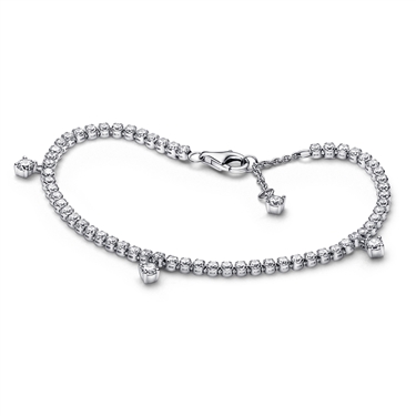 Pandora Silver Glowing Drops Tennis Bracelet - 18cm